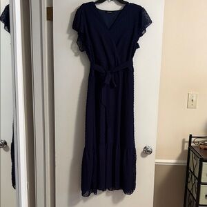 ⚜️ Classic  Navy Blue Maxi Dress
      Dress to Impress